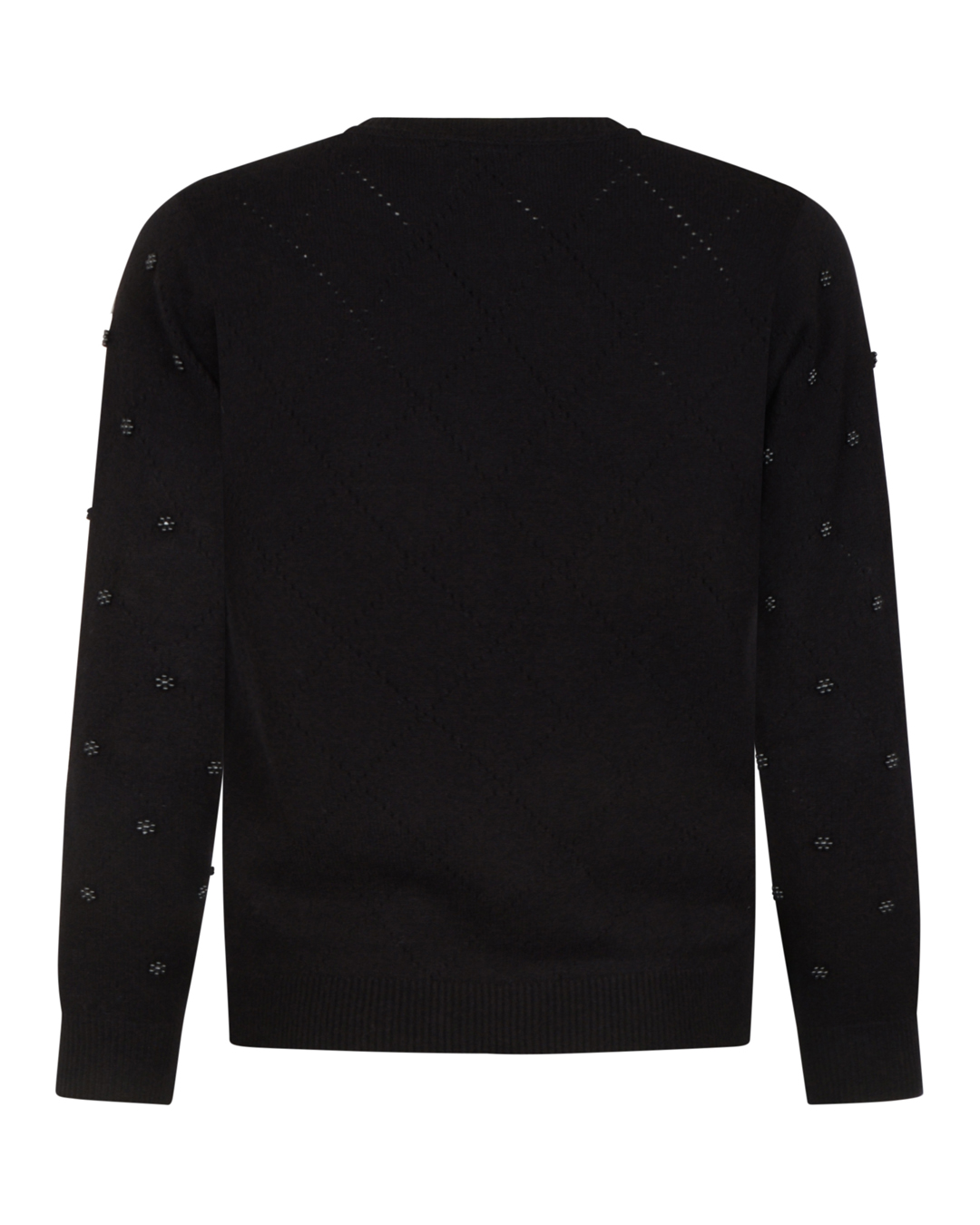 Jumper rutmönstrad med pärlor svart - 2