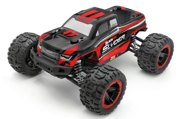 Blackzon 540098 Slyder MT 1/16 4WD Electric Monster Truck - Red - 2