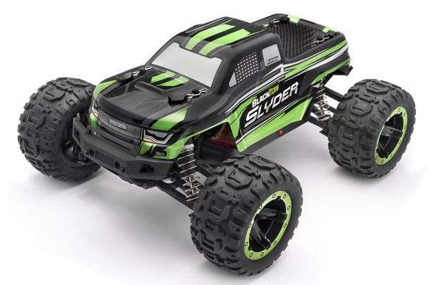 Blackzon 540100 Slyder MT 1/16 4WD Electric Monster Truck - Green - 2
