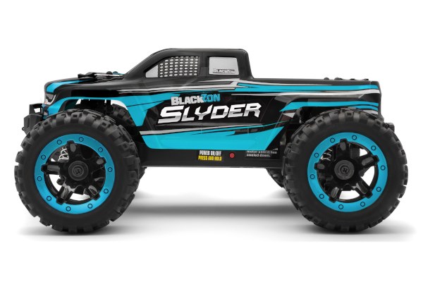 Blackzon 540104 Slyder MT 1/16 4WD Electric Monster Truck - Blue - 4