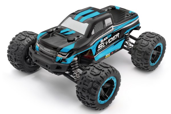 Blackzon 540104 Slyder MT 1/16 4WD Electric Monster Truck - Blue - 2