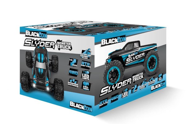 Blackzon 540105 Slyder ST 1/16 4WD Electric Stadium Truck - Blue - 4