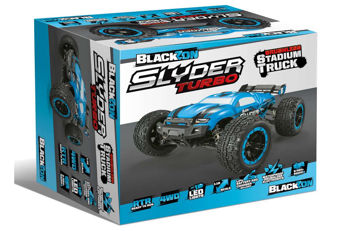 Blackzon 540203 Slyder ST Turbo 1/16 4WD 2S Brushless - Blue - 2