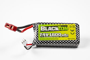 Blackzon 540247 Battery Pack (LiPo 7.4V, 1600mAh), w/T-Plug