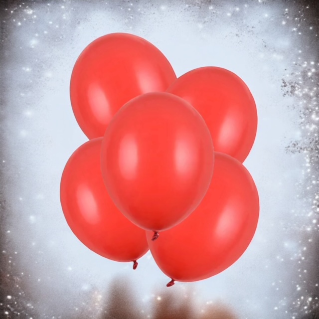 Ballonger - Valfri färg (Svart, röd eller orange)