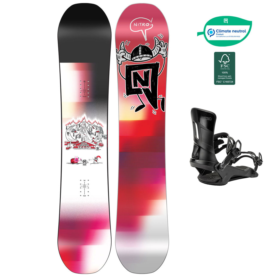 Nitro Snowboard Set - Future Team Pro Mk 142 + Rambler Ultra Black M