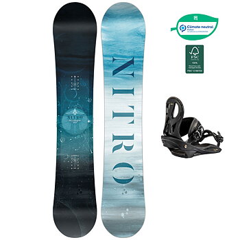 Nitro Snowboard Set - Mystique 142 + Rythm Black Bronze S