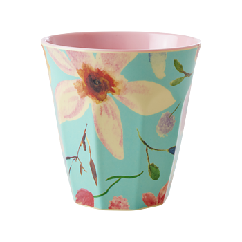 Krus Melamin Ris Selma Blomst Mint