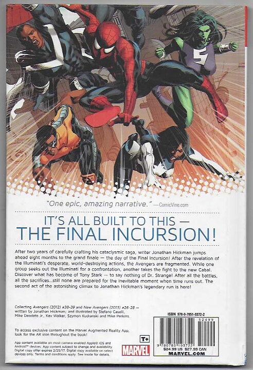 Avengers: Volume 2 - Time Runs Out Volume 2 HC NM Jonathan Hickman