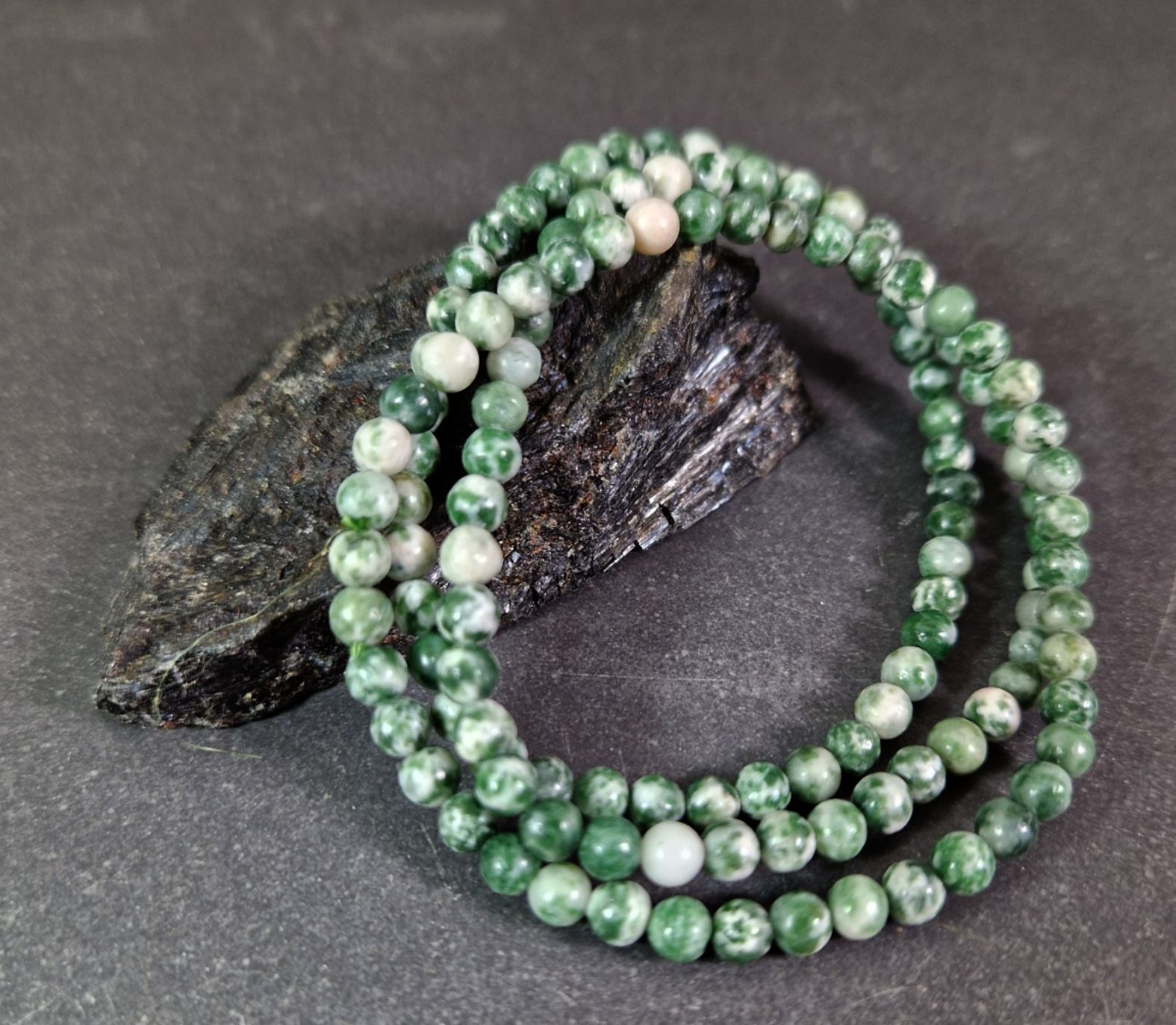 Träd Agat Armband  - 5 mm Pärlor