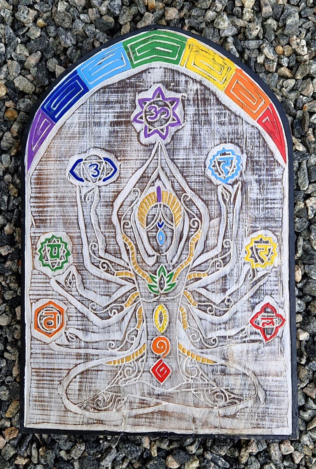 Yogi med Chakra symboler  - Väggdekoration 