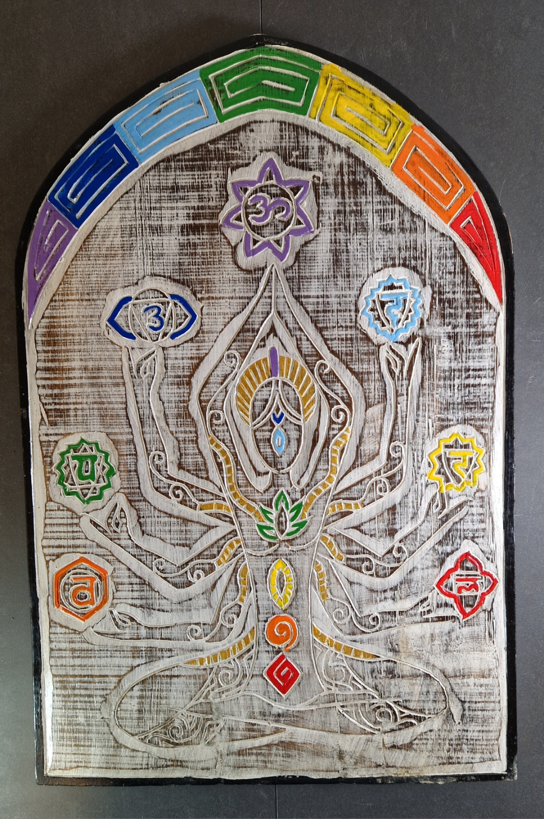 Yogi med Chakra symboler  - Väggdekoration  - 2