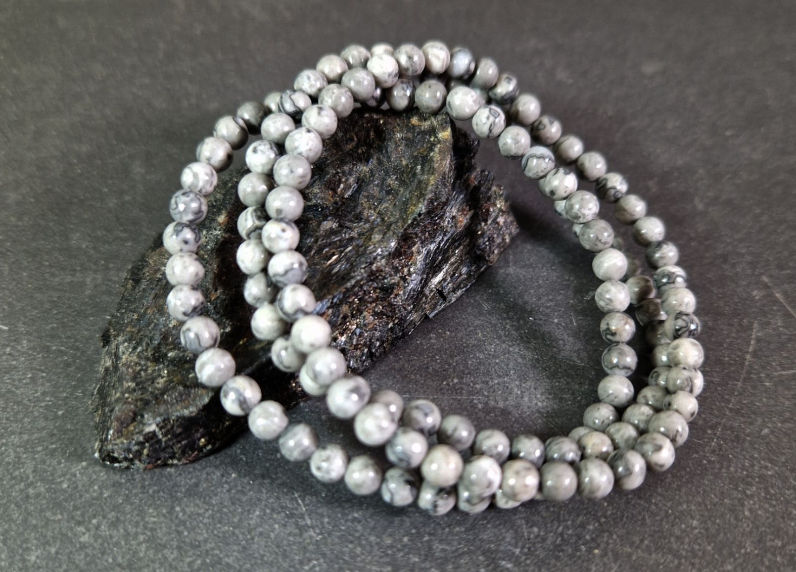Picasso Jaspis Armband  - 5 mm Pärlor