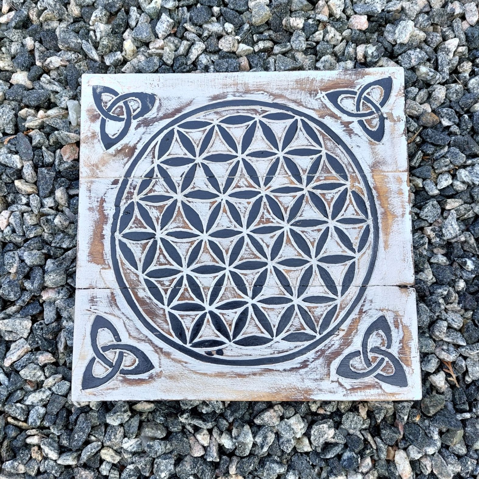 Svart Vit  Flower of life 