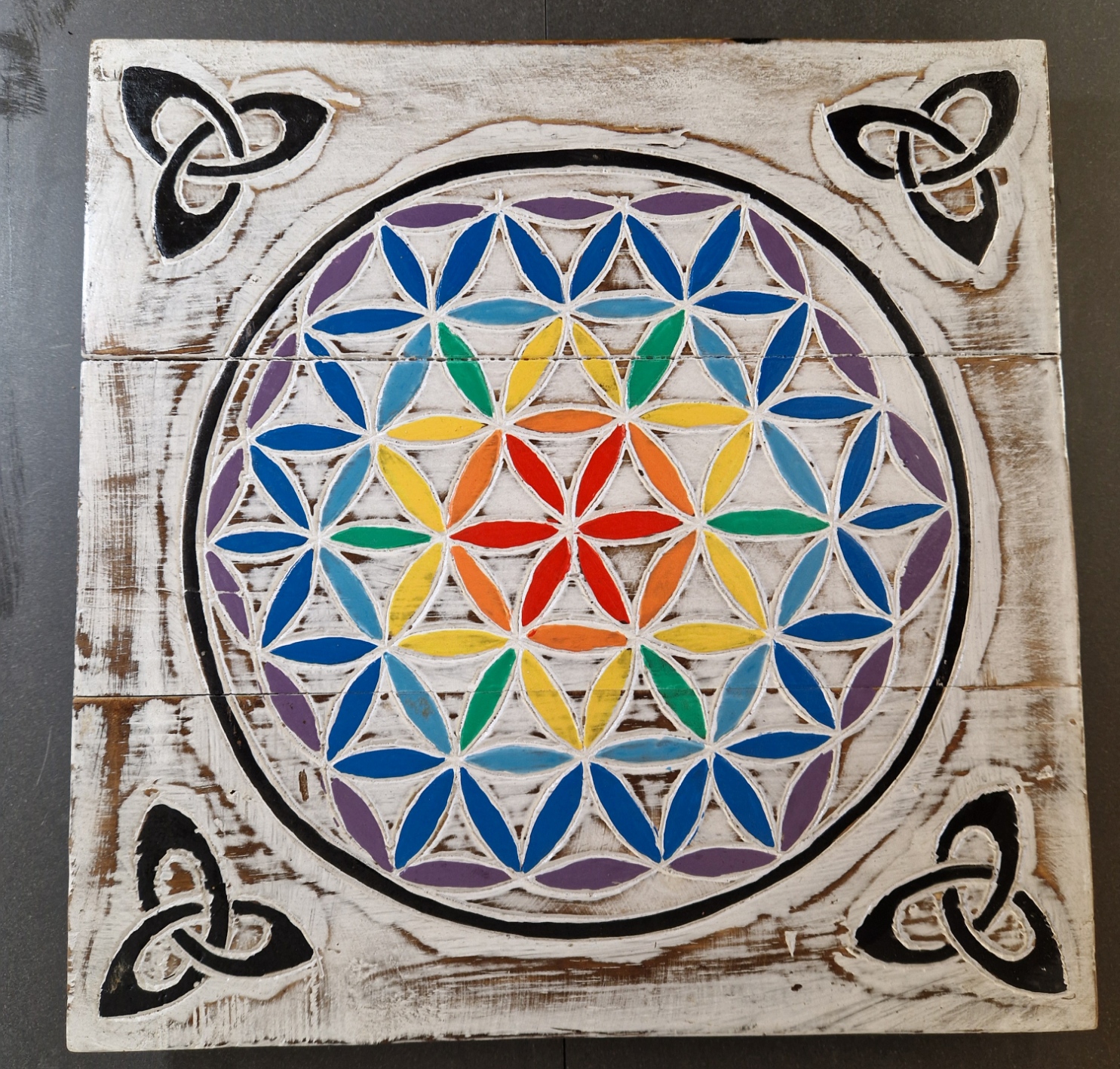 Chakra Flower of life  - Fyrkantig - 3