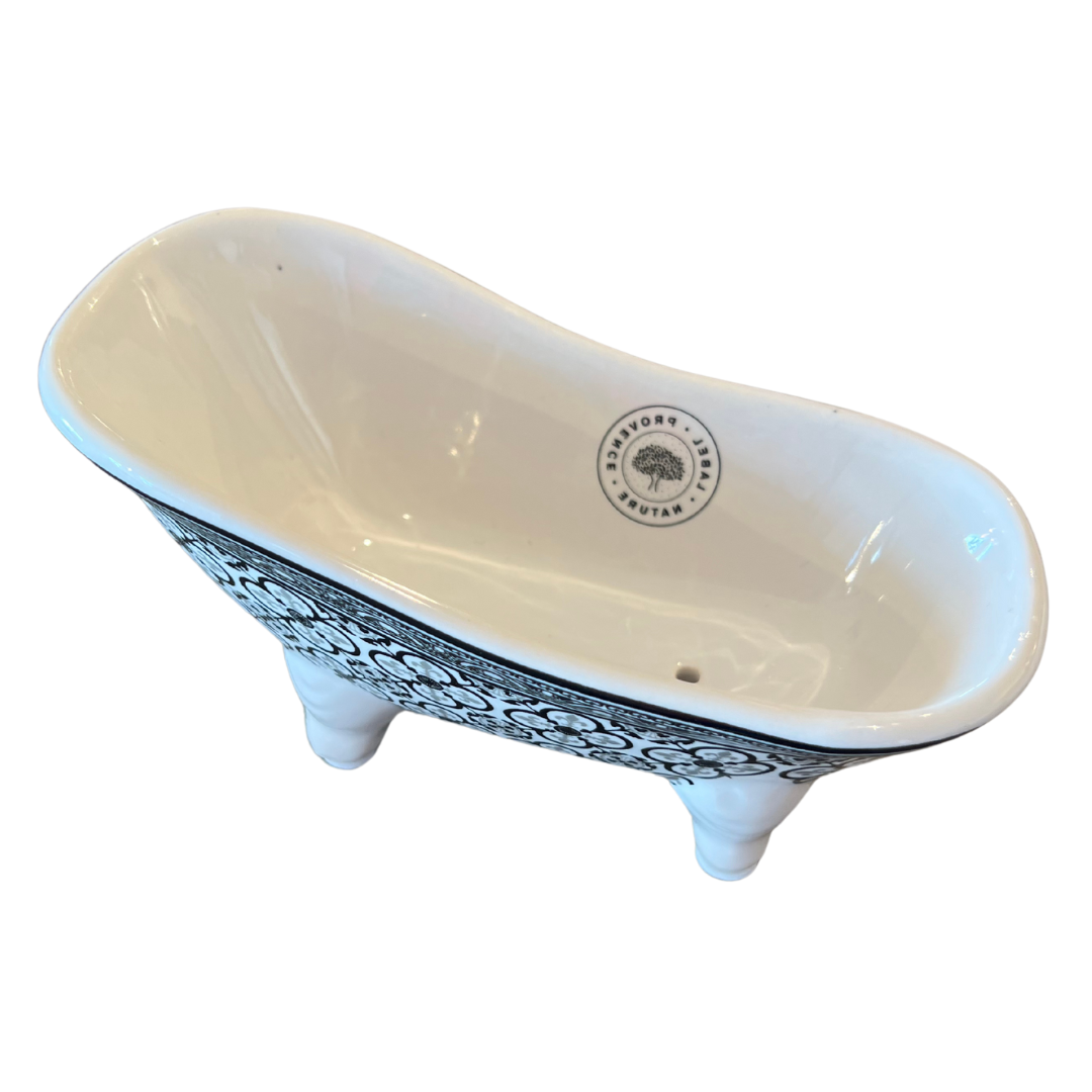 Badkar Porslin Mosaik Svart