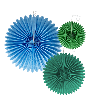 Paperikoristeet 3-pack Blue Rice