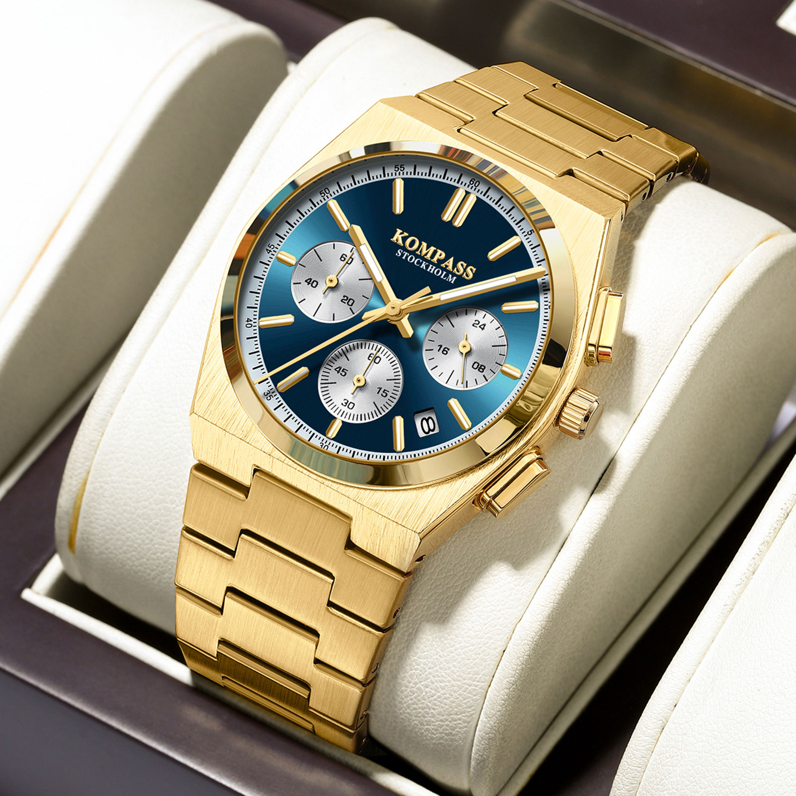 Kompass ChronoMaster Gold Blue - 4
