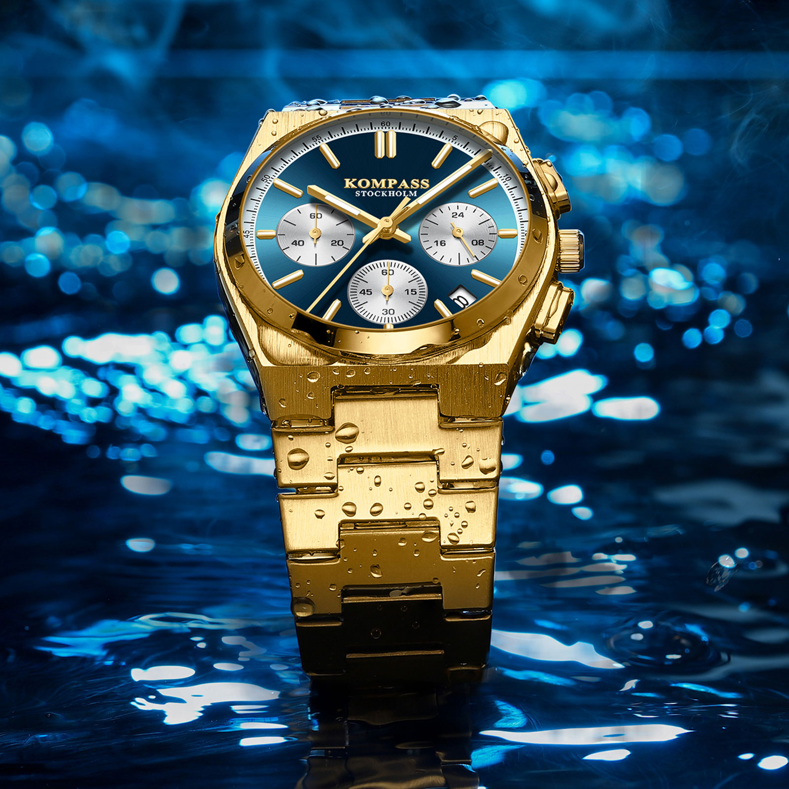Kompass ChronoMaster Gold Blue - 7