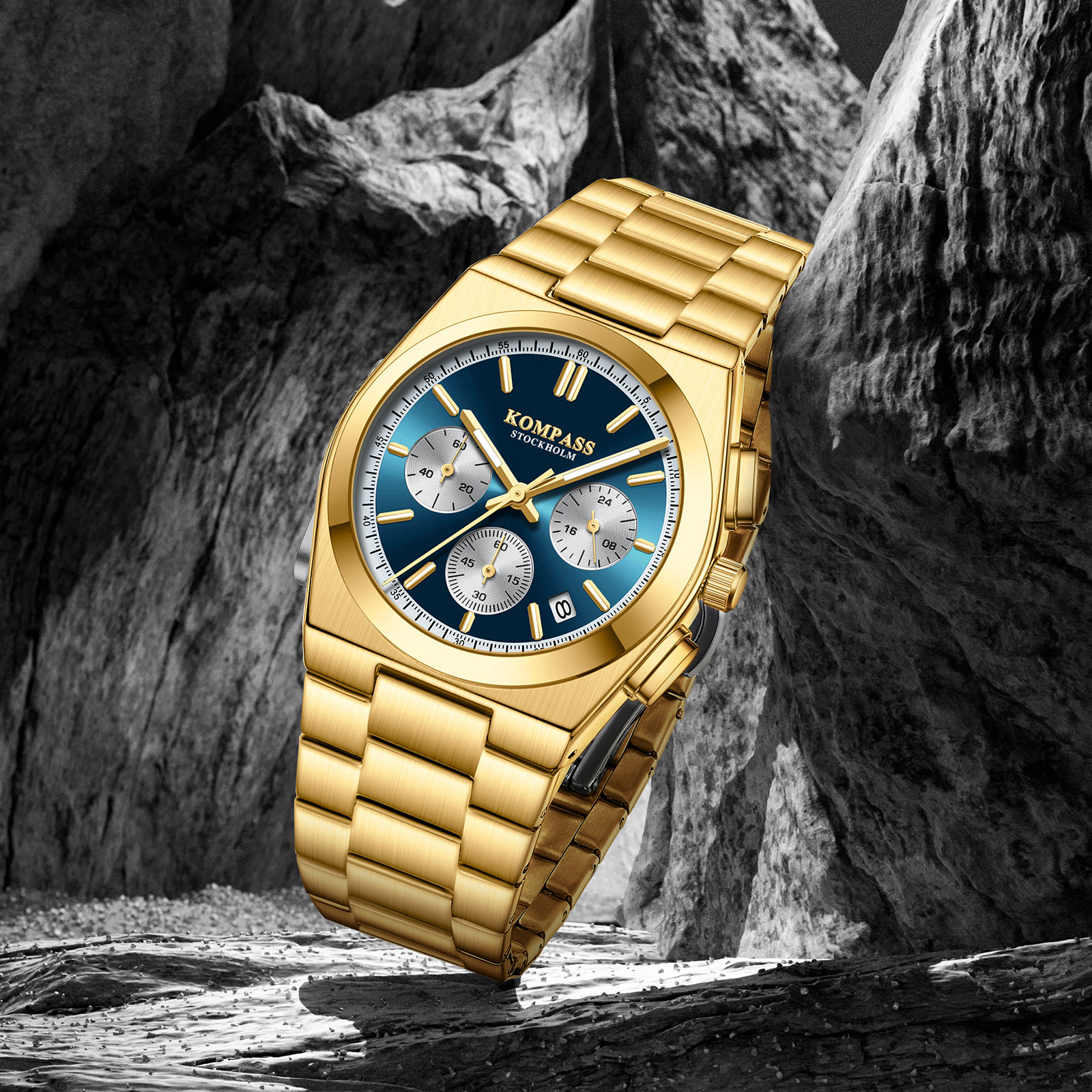Kompass ChronoMaster Gold Blue - 9