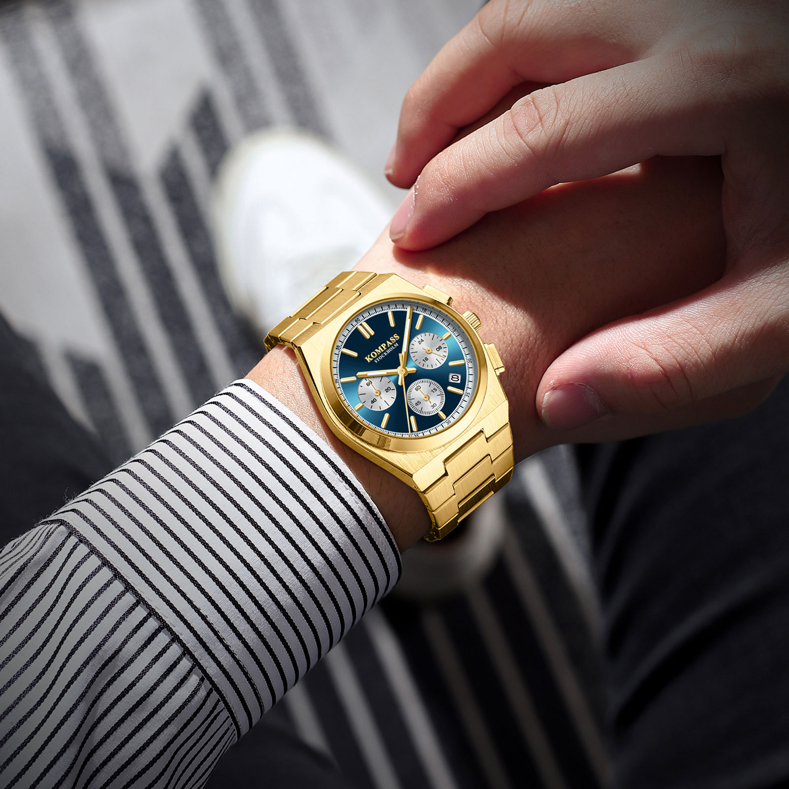 Kompass ChronoMaster Gold Blue - 8