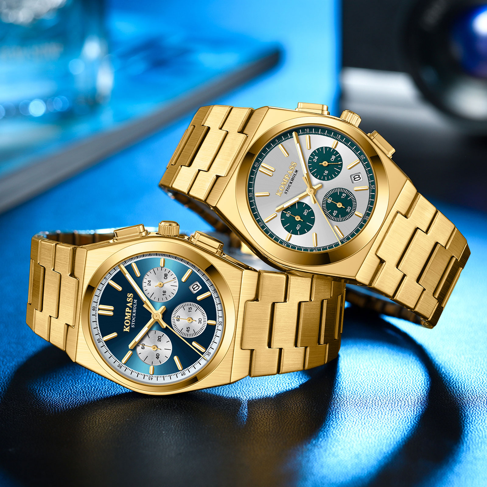 Kompass ChronoMaster Gold Blue - 6