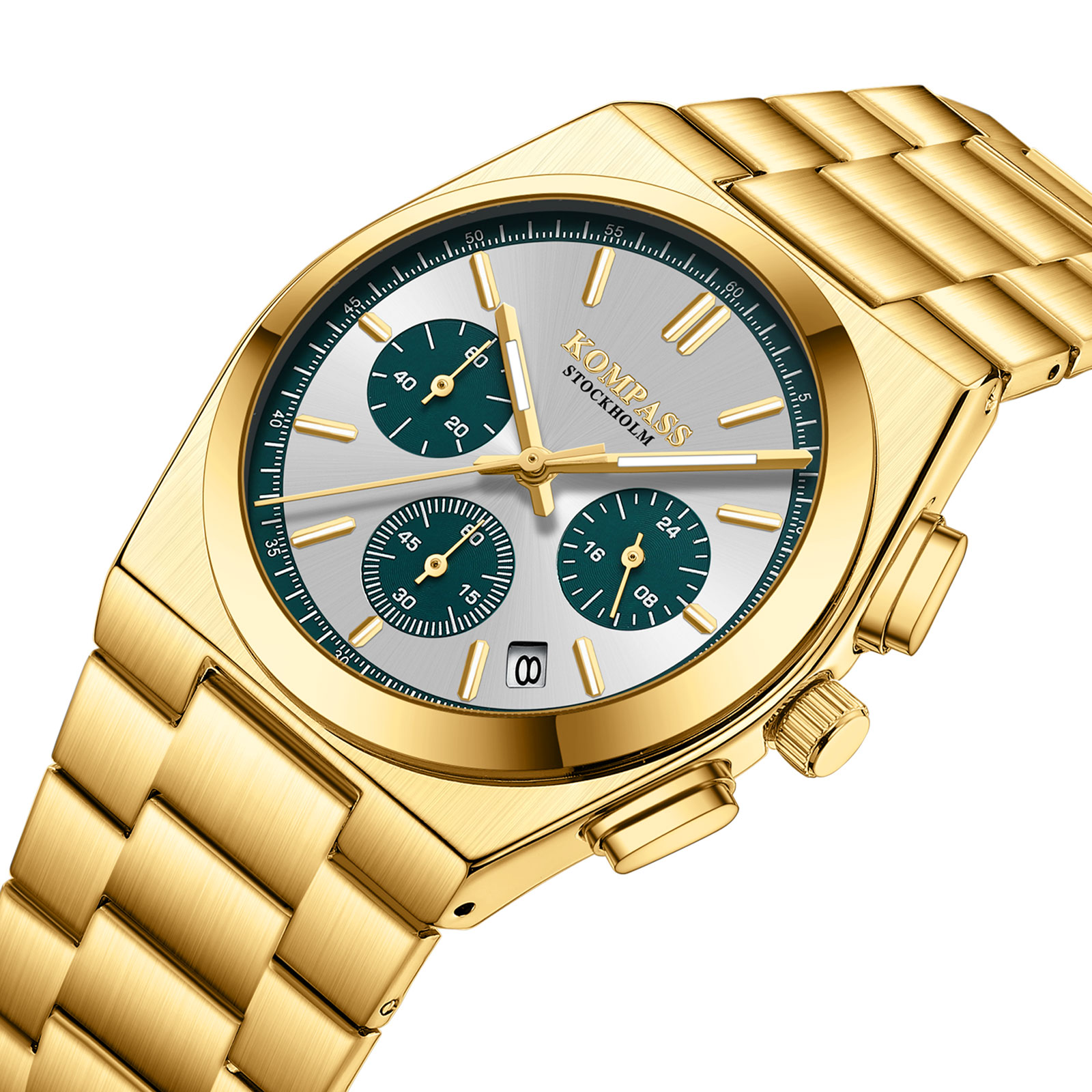 Kompass ChronoMaster Gold Silver Teal - 2