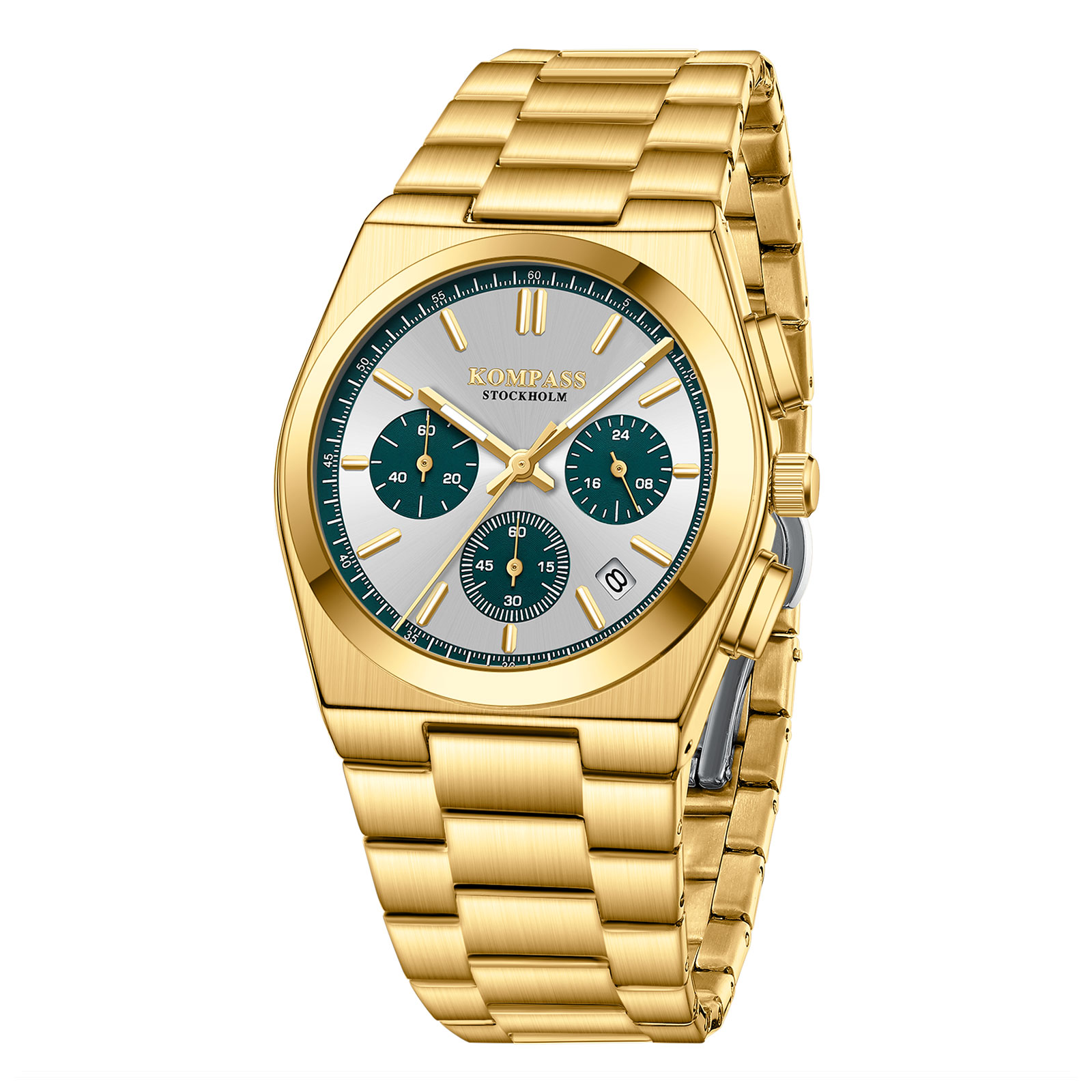 Kompass ChronoMaster Gold Silver Teal - 3