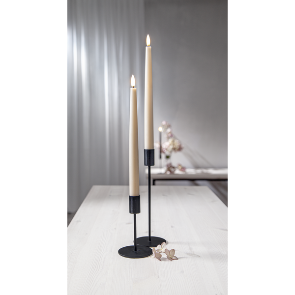 LED antikljus 28,5 cm beige - 2