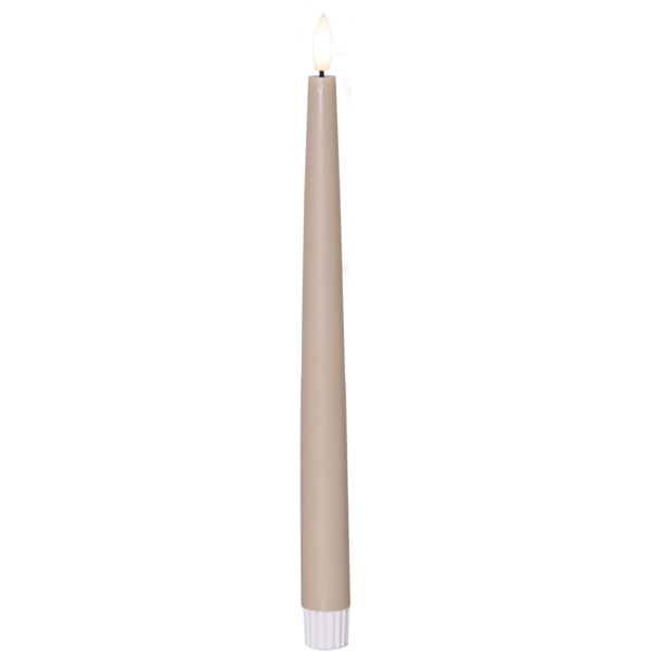 LED antikljus 28,5 cm beige
