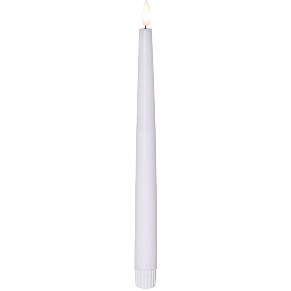 LED antikljus 28,5 cm vita