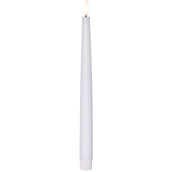 LED antikljus 28,5 cm vita