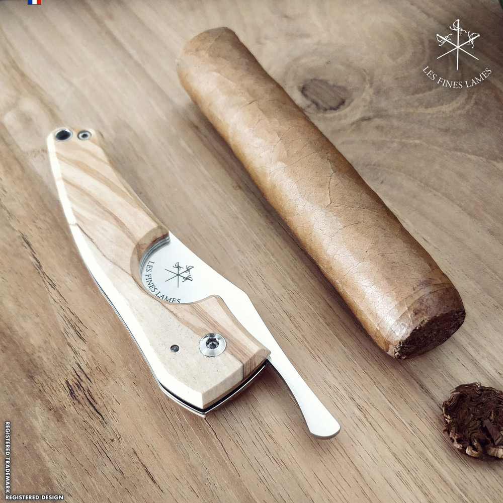 Les Fines Lames Le Petit Cigar Knife - Olive Wood - 3