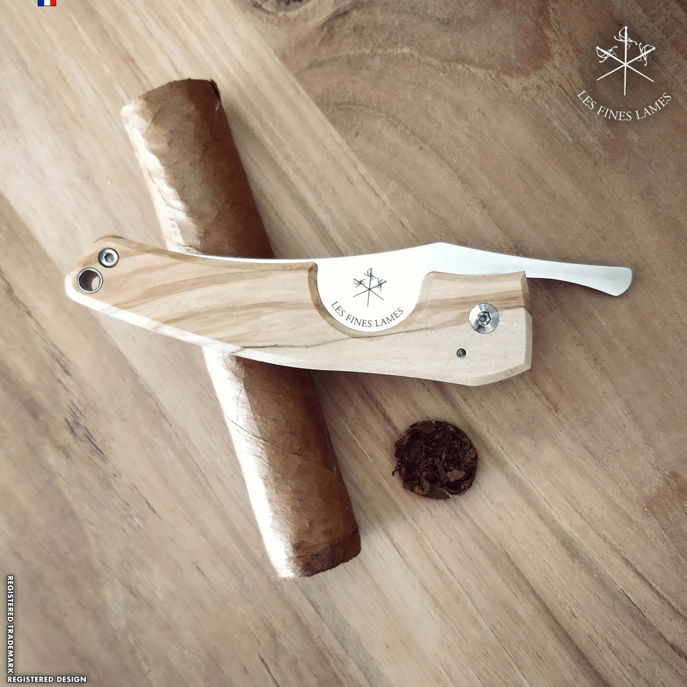 Les Fines Lames Le Petit Cigar Knife - Olive Wood - 4