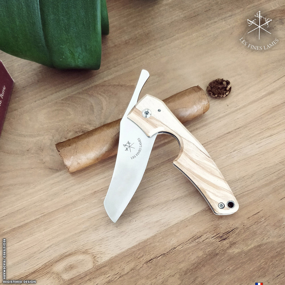 Les Fines Lames Le Petit Cigar Knife - Olive Wood - 2