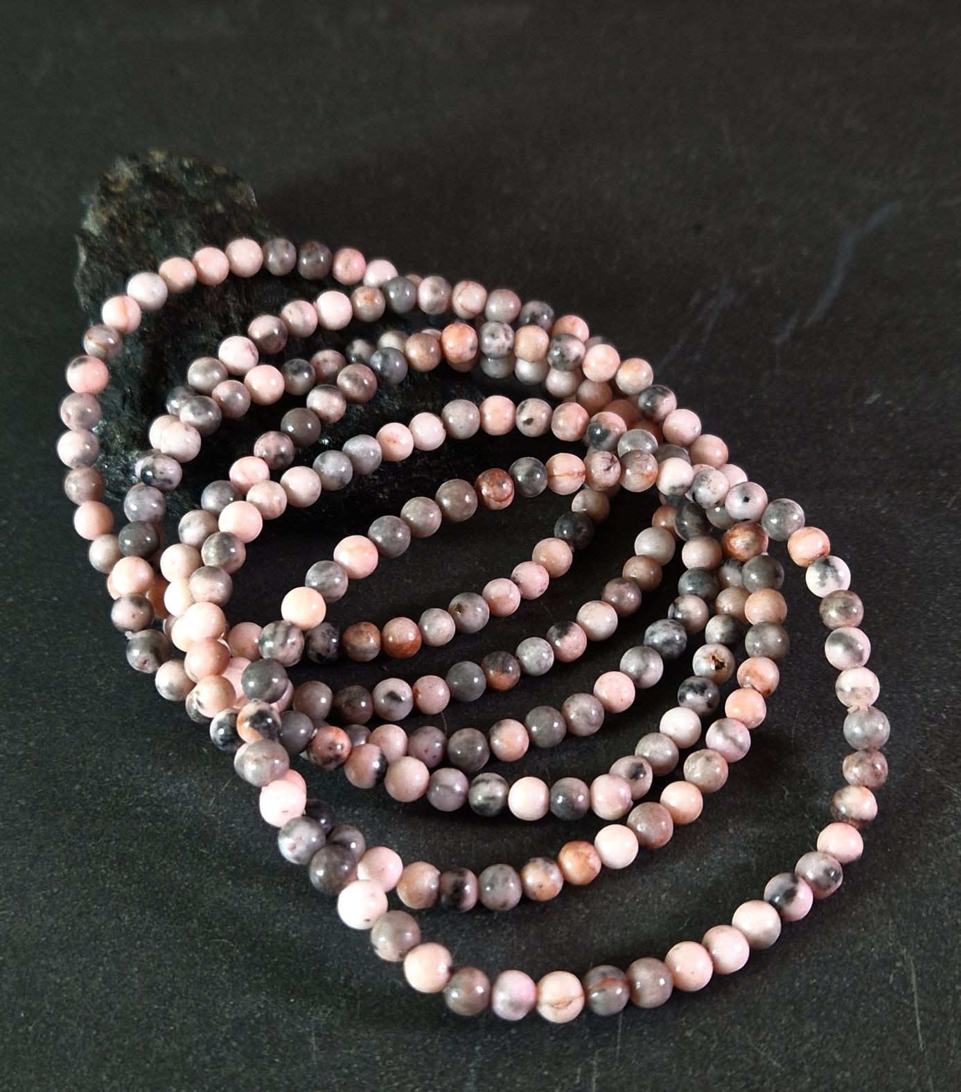 Rodonit Armband  - 5mm Pärlor