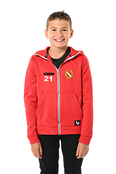 BAUER TEAMFLEECE ZIP HOODIE S24 JR (Röd) Rönnäng