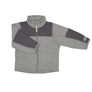 Voksi Wool Jacket Fleece - Melan Grey