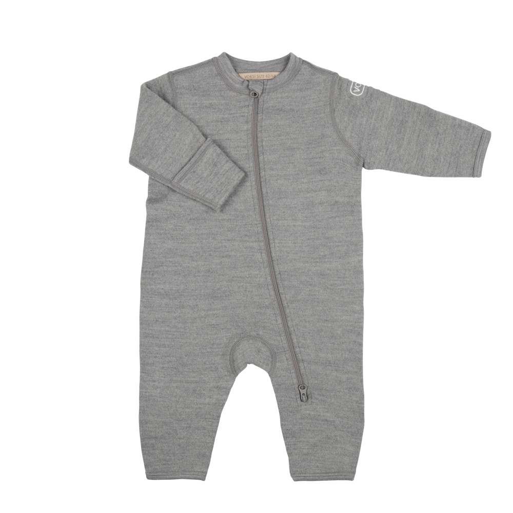 Voksi Wool Jumpsuit Fleece - Melan Grey