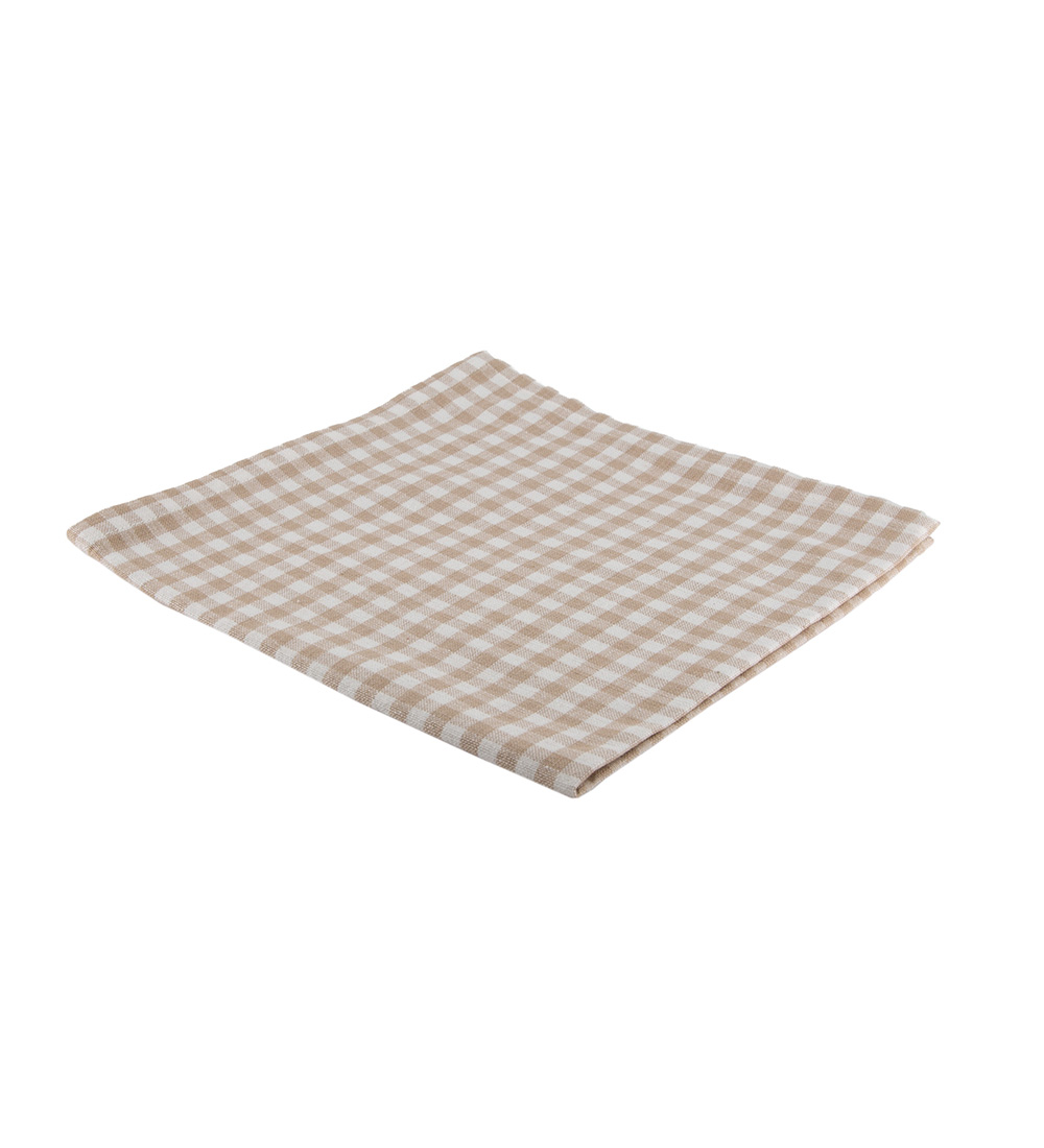 Tygservett 4-pack / Beige benvit