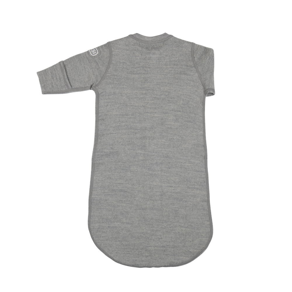 Voksi Wool Baby bag Fleece - Melan Grey - 2