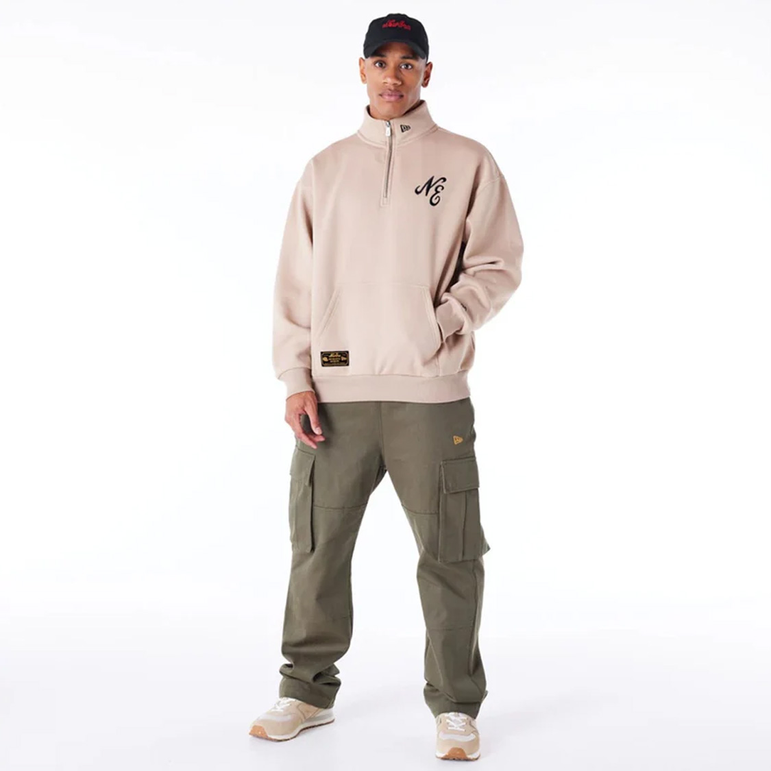 New Era - Lifestyle Quarter Zip Sweater Beige - 3