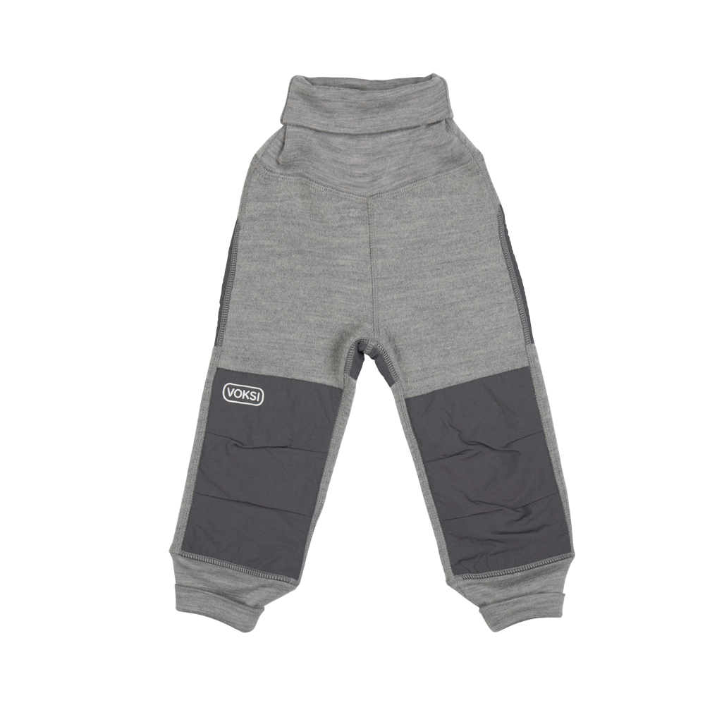 Voksi Wool Pants Fleece - Melan Grey