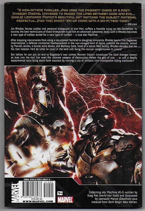 War Machine: Volume 1 - Iron Heart Premiere Edition HC NM Svagt solblekt på ryggen Greg Pak