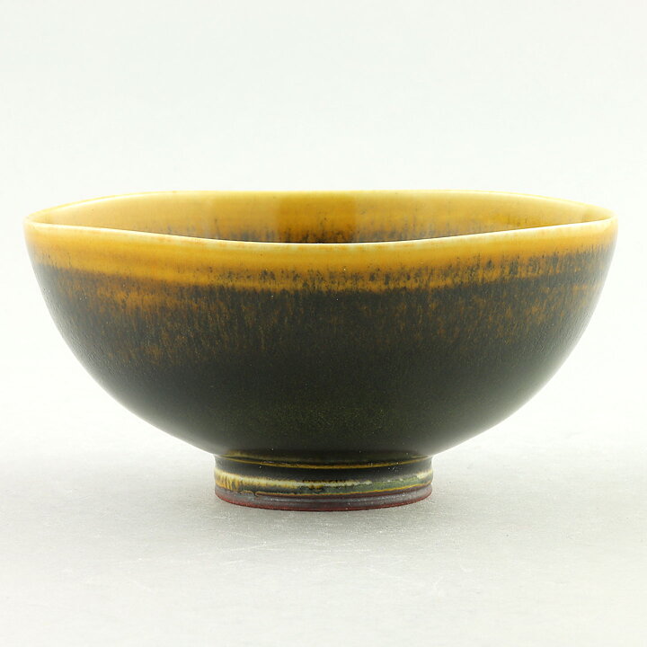 Berndt Friberg (1961) Unique Brown/Yellow Bowl 10 cm