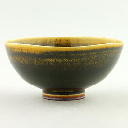 Berndt Friberg (1961) Unique Brown/Yellow Bowl 10 cm