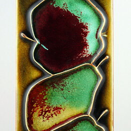 Annikki Hovisaari (Arabia 1960s) Colorful Fruits Wall Plaque 48 cm