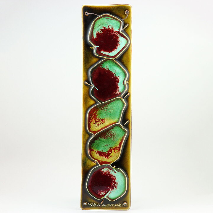 Annikki Hovisaari (Arabia 1960s) Colorful Fruits Wall Plaque 48 cm