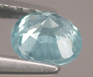 0,52 ct, piedra preciosa de circón azul natural de corte ovalado muy bonita - 2