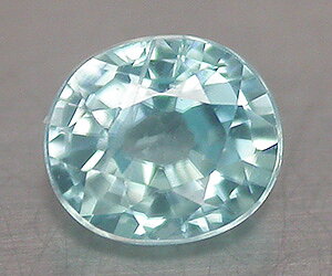 0,52 ct, piedra preciosa de circón azul natural de corte ovalado muy bonita